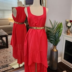 BCBGeneration flowy dress. Color: Cranberry. Size Medium